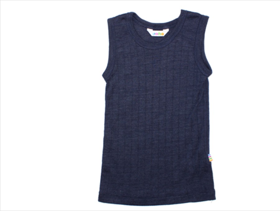 Kids Joha Underwear And Sleepwear | Joha Navy Undershirt Merino Wool/Silk