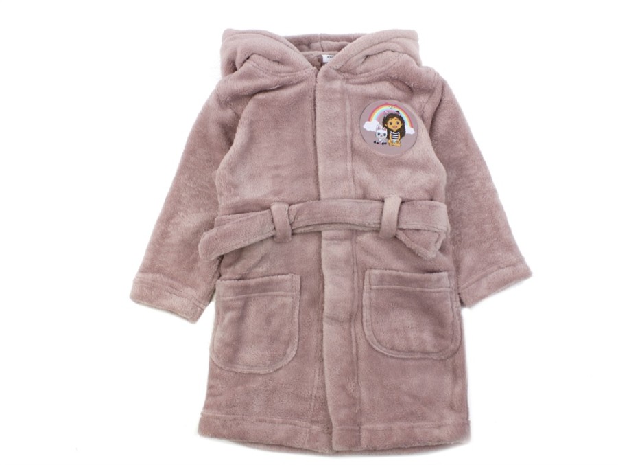 Baby Name It Swimwear | Name It Deauville Mauve Gabby'S Dollhouse Bathrobe