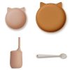 Accessories And Home Liewood | Liewood Cat Pale Tuscany Multi Mix Tableware Cathy Silicone (4-Pack)