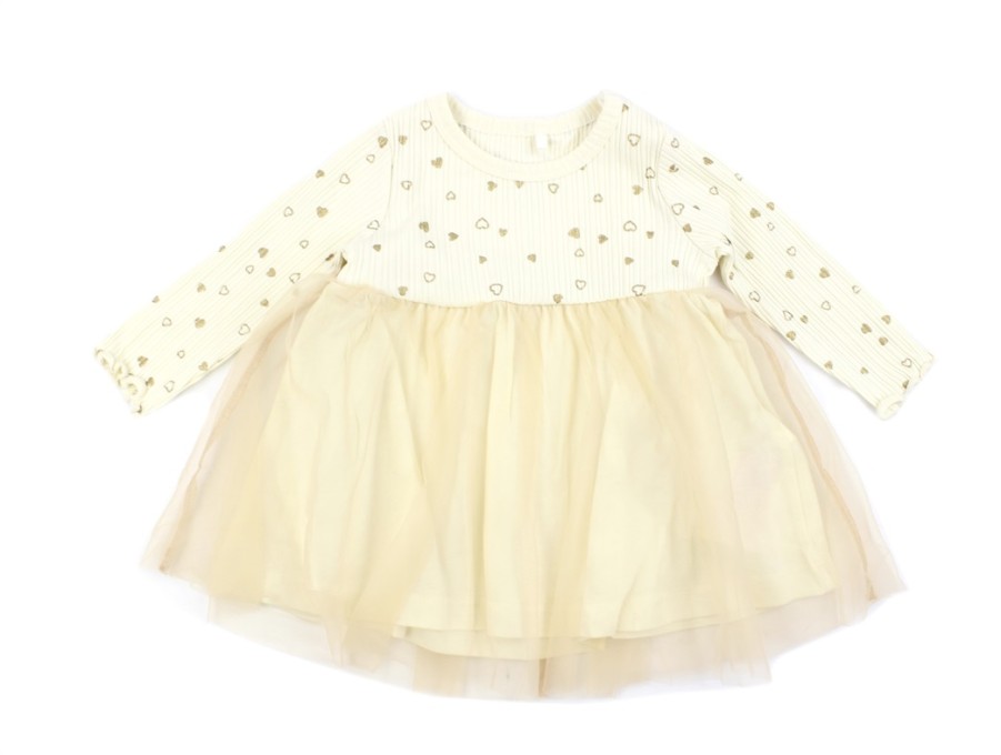 Baby Name It Dresses | Name It Buttercream Gold Glitter Dress