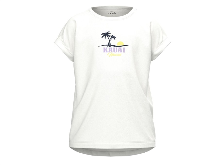 Tweens Name It Tops | Name It Bright White Top Print