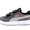 Tweens Puma Shoes And Sneakers | Puma Sneaker Smash Glitz Glam Black Puma/Silver Prism Pink