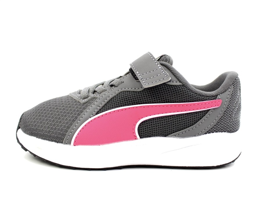 Tweens Puma Shoes And Sneakers | Puma Castlerock/Sunset/Pink/White Sneaker Twitch Runner