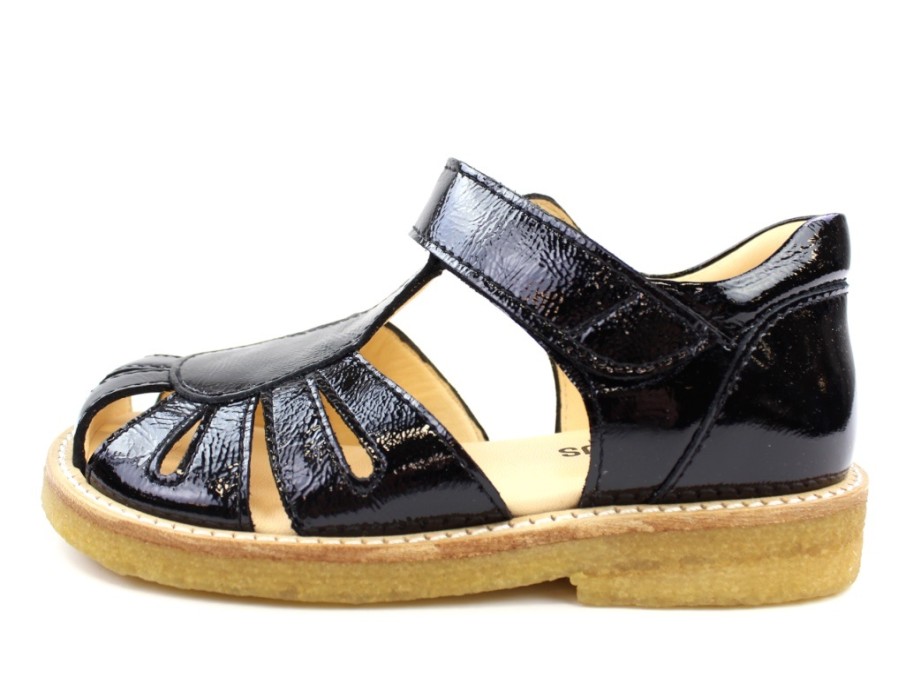 Kids Angulus Sandals | Angulus Sandal Black Lacquer