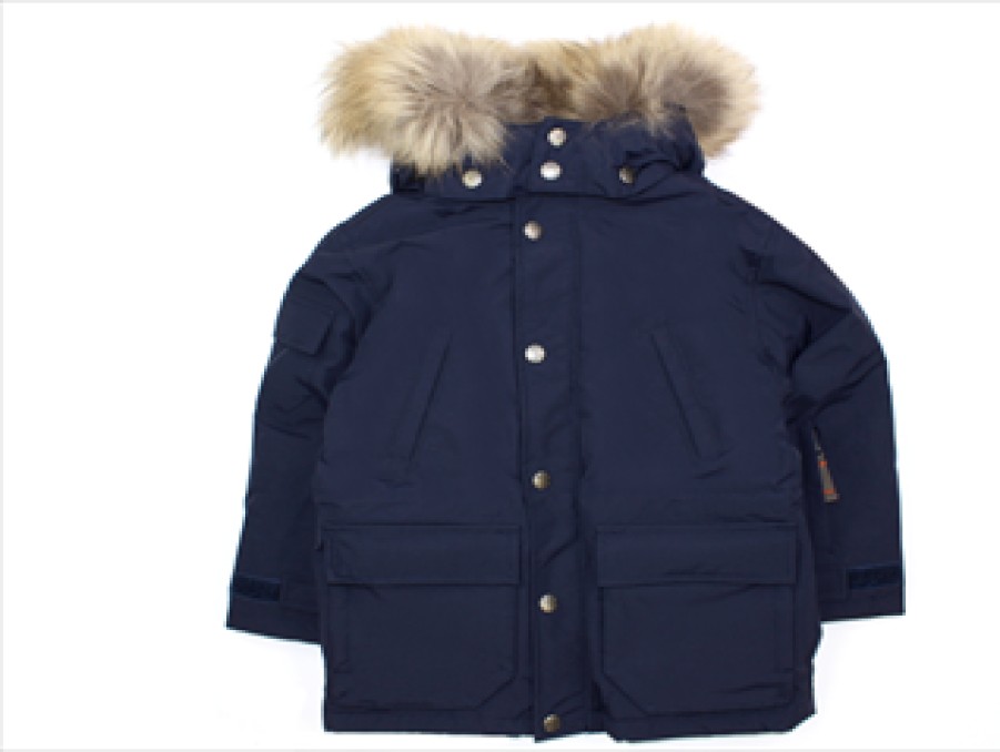 Kids Ver de Terre Winter Jackets | Ver De Terre Winter Jacket Navy Arctic Navy With Dun