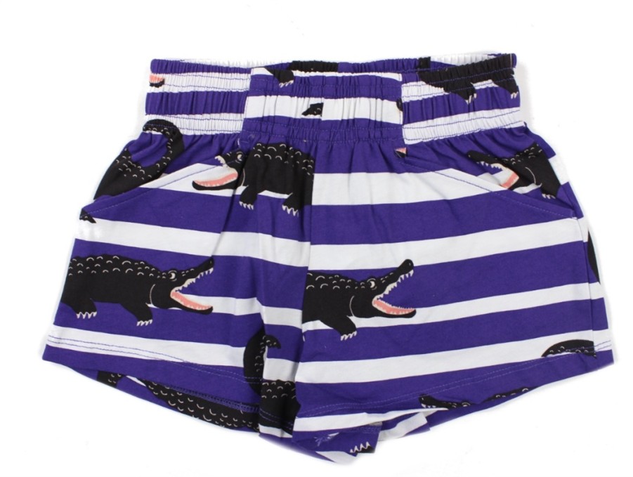 Baby Mini Rodini Shorts | Mini Rodini Shorts Crocodiles Purple