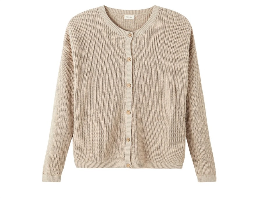 Baby Lil Atelier Cardigans | Lil Atelier Humus Melange Cardigan Knit (Adult)