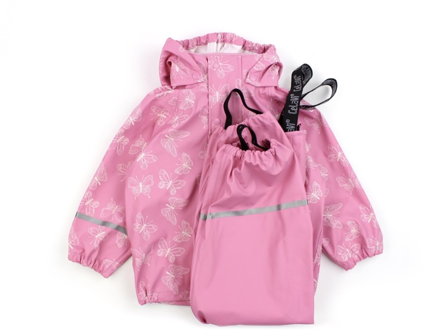 Baby Celavi Rainwear | Celavi Cashmere Rose Rainwear Pants And Jacket Butterflies