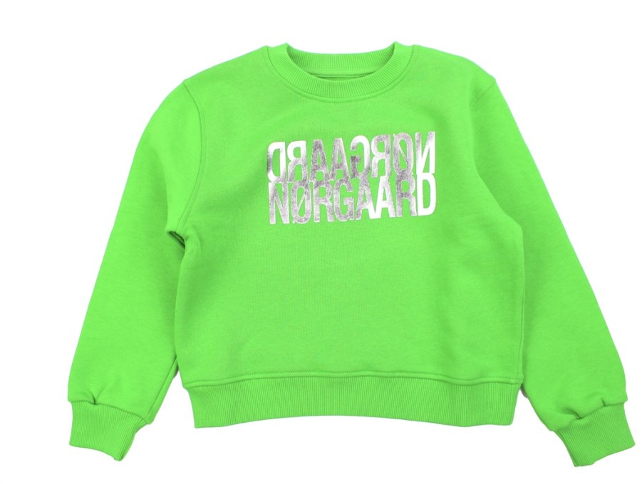 Kids Mads Nørgaard Blouses And Knitwear | Mads Norgaard Poison Green Sweatshirt Talinka