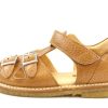 Kids Angulus Sandals | Angulus Sandal Cognac With Buckles And Velcro