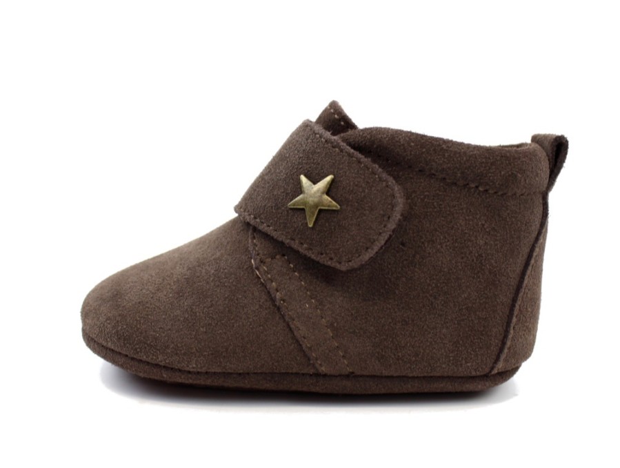 Baby Bisgaard Slippers | Bisgaard Slipper Dark Brown Star