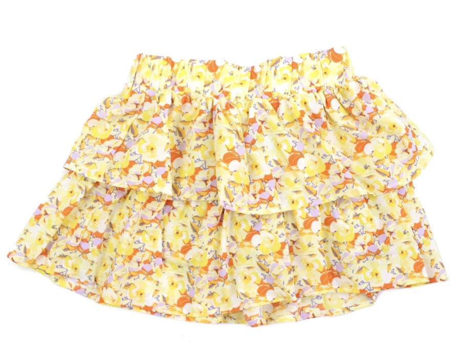 Kids Name It Skirts | Name It Peach Cream Skirt Flowers