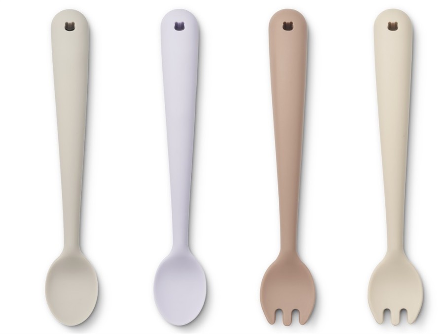 Accessories And Home Liewood | Liewood Apple Blossom Multi Mix Cutlery Set Shea Silicone (4-Pack)