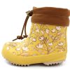 Baby Bisgaard Thermal Boots And Winter Rubber Boots | Bisgaard Winter Rubber Boot Short Mustard Flower With Wool Lining